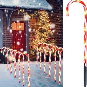 JOYFY 16" Christmas Candy Cane Pathway Markers