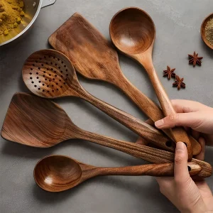 5PCS Wooden Kitchen Utensils