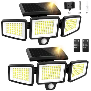 (1/2/3 Pack) 3-Head Solar Outdoor Light