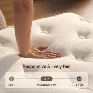 Mattress 12 Inch, with Memory Foam